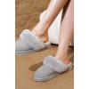 imageProject Cloud Shearling Slippers for Women Footwear  Genuine Suede Clogs NonSlip IndoorOutdoor Scuff Womens Slippers with Memory Foam Insole HenkaGrey