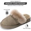 imageProject Cloud Shearling Slippers for Women Footwear  Genuine Suede Clogs NonSlip IndoorOutdoor Scuff Womens Slippers with Memory Foam Insole HenkaTaupe