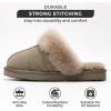 imageProject Cloud Shearling Slippers for Women Footwear  Genuine Suede Clogs NonSlip IndoorOutdoor Scuff Womens Slippers with Memory Foam Insole HenkaTaupe