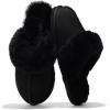 imageProject Cloud 100 Australian Sheepskin Scuff Slippers for Women  Genuine Shearling Memory Foam Slides for Women mules for women  NonSlip Womens Slippers LynseyBlack