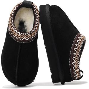 imageProject Cloud Australian Shearling Slippers for Kids  Memory Foam Fuzzy Slippers NonSlip Fluffy Slippers Girls Footwear ampamp Boys Footwear Kids Slippers  Unisex Shoes Dream WarmBlack