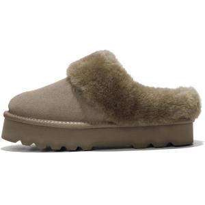 imageProject Cloud Genuine Suede Slippers for Women Indoor Outdoor Fuzzy Slippers  Platform Sandals Women Footwear  Memory Foam Insole Womens Sandals Waterresistant Womens Slippers SnowyTaupe