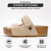 imageProject Cloud Genuine Leather Platform Sandals Women Footwear  Memory Foam Insole Comfortable Beach Summer Wedges  Non Slip ampamp Lightweight Wedge Sandals for Women 2025 PismoNatural Crochet