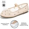 imageProject Cloud Ballet Flats Shoes for Women  CrystalEmbellished Mesh Ballet Flats Women Footwear  NonSlip Mary Jane Shoes with Memory Foam  Casual Footwear for AllDay Comfort AmityNude