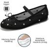 imageProject Cloud Ballet Flats Shoes for Women  CrystalEmbellished Mesh Ballet Flats Women Footwear  NonSlip Mary Jane Shoes with Memory Foam  Casual Footwear for AllDay Comfort AmityBlack