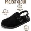 imageProject Cloud Genuine Leather Clogs for Women  Backstrap Womens Mules ampamp Clogs with Memory Foam Insole  Lightweight Trendy Womens Mules  Comfortable Slip On Shoes for Women CasseyBlack
