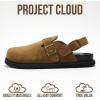 imageProject Cloud Genuine Leather Clogs for Women  Backstrap Womens Mules ampamp Clogs with Memory Foam Insole  Lightweight Trendy Womens Mules  Comfortable Slip On Shoes for Women CasseyChestnut