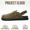 imageProject Cloud Genuine Leather Clogs for Women  Backstrap Womens Mules ampamp Clogs with Memory Foam Insole  Lightweight Trendy Womens Mules  Comfortable Slip On Shoes for Women CasseyChocolate