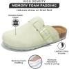 imageProject Cloud Genuine Leather Footbed Clogs for Women  Memory Foam Arch Support Slippers for Women  Trendy Slipons Womens Mules ampamp Clogs Sandals BentonSage Suede