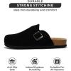 imageProject Cloud Genuine Leather Footbed Clogs for Women  Memory Foam Arch Support Slippers for Women  Trendy Slipons Womens Mules ampamp Clogs Sandals BentonBlack Suede