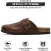 imageProject Cloud Genuine Leather Footbed Clogs for Women  Memory Foam Arch Support Slippers for Women  Trendy Slipons Womens Mules ampamp Clogs Sandals BentonBrown Distressed