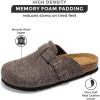 imageProject Cloud Genuine Leather Footbed Clogs for Women  Memory Foam Arch Support Slippers for Women  Trendy Slipons Womens Mules ampamp Clogs Sandals BentonGrey Wool
