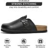 imageProject Cloud Genuine Leather Footbed Clogs for Women  Memory Foam Arch Support Slippers for Women  Trendy Slipons Womens Mules ampamp Clogs Sandals BentonBlack