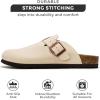 imageProject Cloud Genuine Leather Footbed Clogs for Women  Memory Foam Arch Support Slippers for Women  Trendy Slipons Womens Mules ampamp Clogs Sandals BentonOffwhite