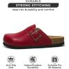 imageProject Cloud Genuine Leather Footbed Clogs for Women  Memory Foam Arch Support Slippers for Women  Trendy Slipons Womens Mules ampamp Clogs Sandals BentonRed