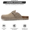 imageProject Cloud Genuine Leather Footbed Clogs for Women  Memory Foam Arch Support Slippers for Women  Trendy Slipons Womens Mules ampamp Clogs Sandals BentonDark Grey Suede