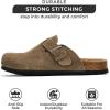 imageProject Cloud Genuine Leather Footbed Clogs for Women  Memory Foam Arch Support Slippers for Women  Trendy Slipons Womens Mules ampamp Clogs Sandals BentonOlive Suede