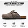 imageProject Cloud Genuine Leather Footbed Clogs for Women  Memory Foam Arch Support Slippers for Women  Trendy Slipons Womens Mules ampamp Clogs Sandals BentonGrey Wool
