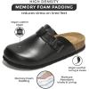 imageProject Cloud Genuine Leather Footbed Clogs for Women  Memory Foam Arch Support Slippers for Women  Trendy Slipons Womens Mules ampamp Clogs Sandals BentonBlack Croco