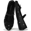 imageProject Cloud Ballet Flats Shoes for Women  CrystalEmbellished Mesh Ballet Flats Women Footwear  NonSlip Mary Jane Shoes with Memory Foam  Casual Footwear for AllDay Comfort AmityBlack