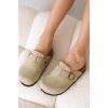 imageProject Cloud Clogs for Kids  Genuine Leather Kids Clogs with Cork Footbed Arch Support  NonSlip Slippers ampamp Sandals for Boys ampamp Girls Footwear Little BentonTaupe Suede