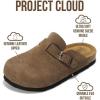 imageProject Cloud Clogs for Kids  Genuine Leather Kids Clogs with Cork Footbed Arch Support  NonSlip Slippers ampamp Sandals for Boys ampamp Girls Footwear Little BentonBrown Sugar