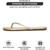 imageProject Cloud Flip Flops for Women  Memory Foam Flats Summer Sandals for Women 2025  Vegan Leather Lightweight Womens Sandals Summer Beach Essentials SlidesGold