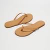 imageProject Cloud Flip Flops for Women  Memory Foam Flats Summer Sandals for Women 2025  Vegan Leather Lightweight Womens Sandals Summer Beach Essentials SlidesTan