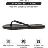 imageProject Cloud Flip Flops for Women  Memory Foam Flats Summer Sandals for Women 2025  Vegan Leather Lightweight Womens Sandals Summer Beach Essentials SlidesBlack