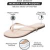 imageProject Cloud Flip Flops for Women  Memory Foam Flats Summer Sandals for Women 2025  Vegan Leather Lightweight Womens Sandals Summer Beach Essentials SlidesBeige Crossstrap
