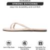 imageProject Cloud Flip Flops for Women  Memory Foam Flats Summer Sandals for Women 2025  Vegan Leather Lightweight Womens Sandals Summer Beach Essentials SlidesBeige Crossstrap
