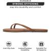 imageProject Cloud Flip Flops for Women  Memory Foam Flats Summer Sandals for Women 2025  Vegan Leather Lightweight Womens Sandals Summer Beach Essentials SlidesChocolatecrossstrap