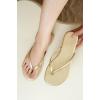 imageProject Cloud Flip Flops for Women  Memory Foam Flats Summer Sandals for Women 2025  Vegan Leather Lightweight Womens Sandals Summer Beach Essentials SlidesGold
