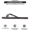 imageProject Cloud Flip Flops for Women  Memory Foam Flats Summer Sandals for Women 2025  Vegan Leather Lightweight Womens Sandals Summer Beach Essentials SlidesBlack Crossstrap