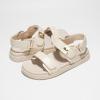 imageProject Cloud Genuine Leather Platform Sandals Women Footwear  Comfortable and Adjustable Strappy Summer Sandals for Women 2025  Memory Foam and NonSlip Slingback Beach SlidesBeige