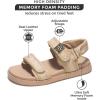 imageProject Cloud Genuine Leather Platform Sandals Women Footwear  Comfortable and Adjustable Strappy Summer Sandals for Women 2025  Memory Foam and NonSlip Slingback Beach SlidesRaffia