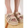 imageProject Cloud Genuine Leather Platform Womens Sandals  DoubleStrap NonSlip Platform Sandals Women with Memory Foam Insole  Chunky Heeled Women Footwear SilverstarWheat Suede