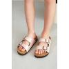 imageProject Cloud Genuine Leather Slides For Kids  Natural Cork Footbed Summer Sandals Beach Slide Sandals for Girls ampamp Boys  NonSlip Boys ampamp Girls Sandals Little VenitaPink