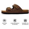 imageProject Cloud Genuine Leather Slides For Kids  Natural Cork Footbed Summer Sandals Beach Slide Sandals for Girls ampamp Boys  NonSlip Boys ampamp Girls Sandals Little VenitaBrown Cognac