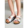 imageProject Cloud Genuine Leather Slides For Kids  Natural Cork Footbed Summer Sandals Beach Slide Sandals for Girls ampamp Boys  NonSlip Boys ampamp Girls Sandals Little VenitaSilver