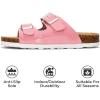 imageProject Cloud Genuine Leather Slides For Kids  Natural Cork Footbed Summer Sandals Beach Slide Sandals for Girls ampamp Boys  NonSlip Boys ampamp Girls Sandals Little VenitaPink Patent