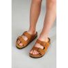 imageProject Cloud Genuine Leather Slides For Kids  Natural Cork Footbed Summer Sandals Beach Slide Sandals for Girls ampamp Boys  NonSlip Boys ampamp Girls Sandals Little VenitaChestnut Suede