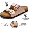 imageProject Cloud Genuine Leather Slides For Kids  Natural Cork Footbed Summer Sandals Beach Slide Sandals for Girls ampamp Boys  NonSlip Boys ampamp Girls Sandals Little VenitaPink