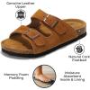 imageProject Cloud Genuine Leather Slides For Kids  Natural Cork Footbed Summer Sandals Beach Slide Sandals for Girls ampamp Boys  NonSlip Boys ampamp Girls Sandals Little VenitaChestnut Suede