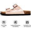 imageProject Cloud Genuine Leather Slides For Kids  Natural Cork Footbed Summer Sandals Beach Slide Sandals for Girls ampamp Boys  NonSlip Boys ampamp Girls Sandals Little VenitaPink