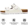 imageProject Cloud Genuine Leather Slides For Kids  Natural Cork Footbed Summer Sandals Beach Slide Sandals for Girls ampamp Boys  NonSlip Boys ampamp Girls Sandals Little VenitaWhite