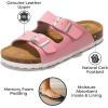 imageProject Cloud Genuine Leather Slides For Kids  Natural Cork Footbed Summer Sandals Beach Slide Sandals for Girls ampamp Boys  NonSlip Boys ampamp Girls Sandals Little VenitaPink Patent