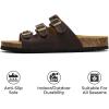 imageProject Cloud Genuine Leather Summer Sandals for Women 2025  Memory Foam ampamp Cork Footbed Beach Vacation Essentials Womens Sandals Comfortable Lightweight Slides for Women Footwear CapriBrown