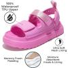imageProject Cloud Platform Sandals for Women 2025  Memory Foam Insole Lightweight ampamp SlipResistant Womens Sandals  Stylish BeachReady Waterproof Women Footwear GoldiePink