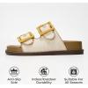 imageProject Cloud Platform Summer Sandals for Women 2025  Comfortable and Adjustable Straps Summer Slides with Memory Foam Insole  NonSlip Casual Womens SandalsBeigeyellow Buckle